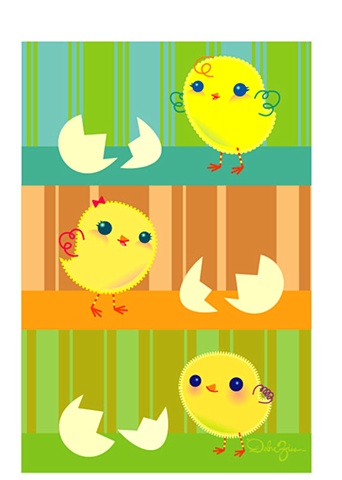Little Chick's Happy Easter, children's book, illustration