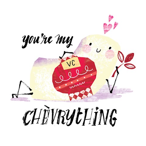 vermont creamery cheese valentines illustrations