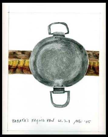 Drawing after Babatha's Frying Pan, Bar Kokhba