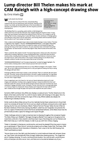 Review of CAM Raleigh Show curated by Bill Thelen
