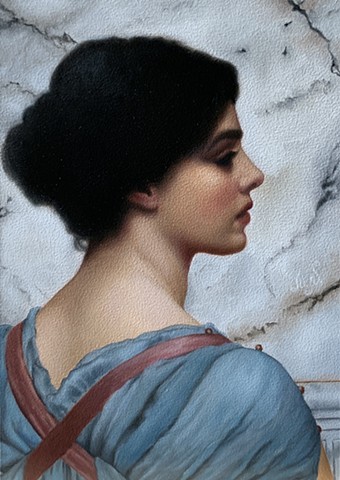 Oil painting, portrait, realism, neo-classicism 