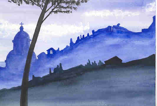 Silhouette of Todi(blue)