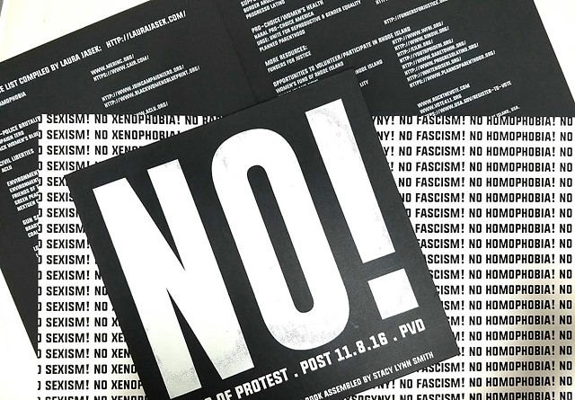 NO! Signs of Protest (material detail)