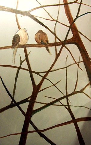Two Mourning Doves (step 2)