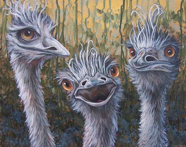 Three Emus (step 9/ finished)