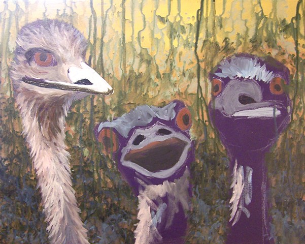 Three Emus (step 4)