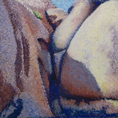 pastel painting, Alabama Hills, California, rock formations, sierra nevada, Jan Maitland Paintings, janmaitland.com