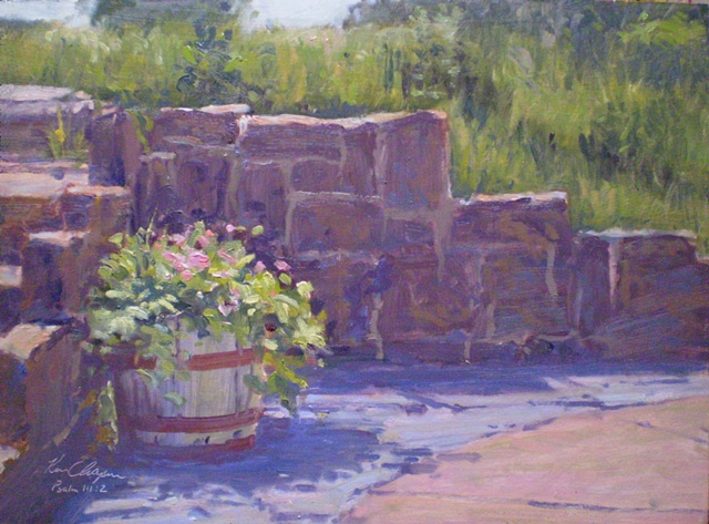 impressionist plein air floral painting Overland Park Kansas Arboretum