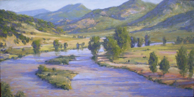 Colorado, Arkansas River plein air painting Ken Chapin