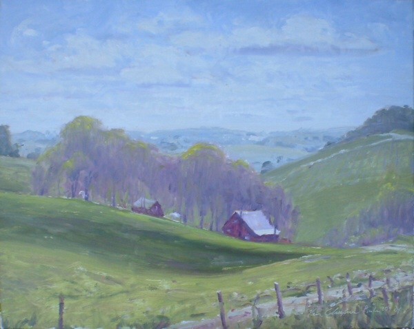 plein air impressionist landscape painting augusta missouri