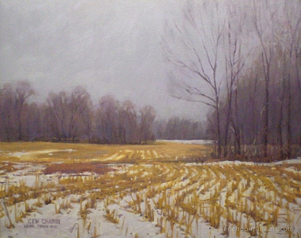 oil landscape painting, Jackson County Missouri