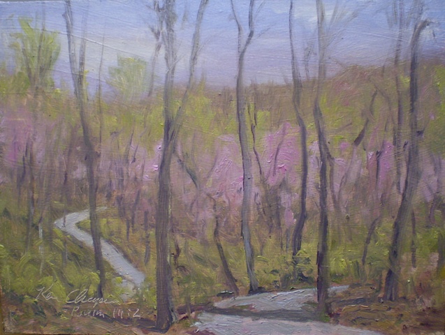 impressionist plein air landscape painting Burr Oak Woods
