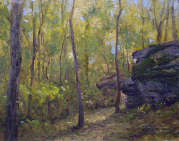plein air landscape painting missouri Burr Oak Woods