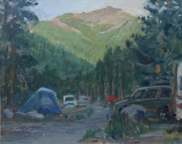 plein air oil painting Rocky Mountain National Park Colorado