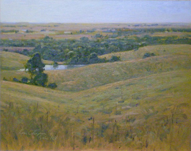 Chase County Kansas plein air painting oil