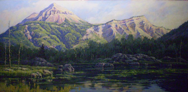 impressionist landscape painting colorado engineer mountail