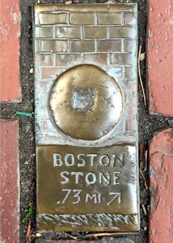 Boston Stone.  Mile Marker in...