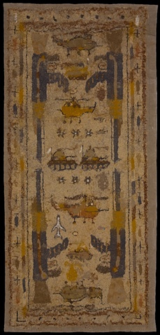 afghan war rug monoprint