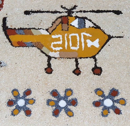 Detail - Flowers and Helicopter