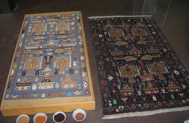 The original rug and the imitation