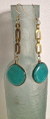 Aqua "Fandangle" earrings...