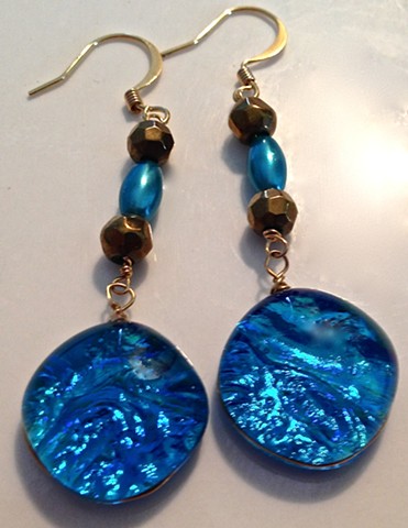 Turquoise blue "Dangler" earrings...
