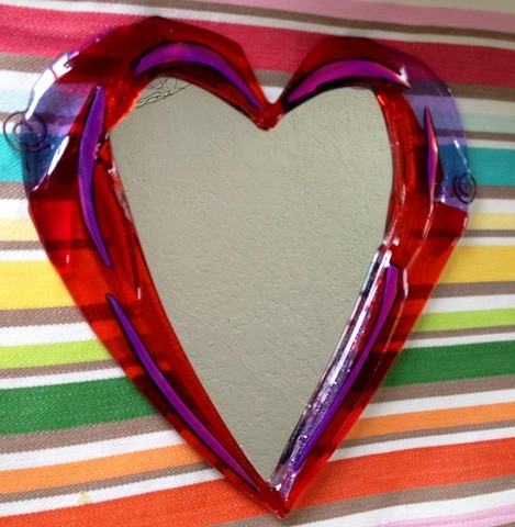 Here's a classic Mary O'Shea Heart Mirror...scaled down...