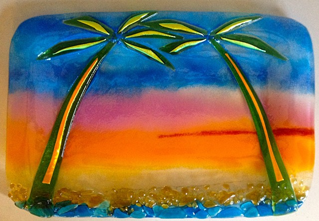 Liquid Sunrise Platter...
Details:
Measures about 14" x 9" with rounded corners.
$120.00