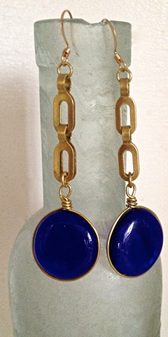 Royal blue "Fandangle" earrings...