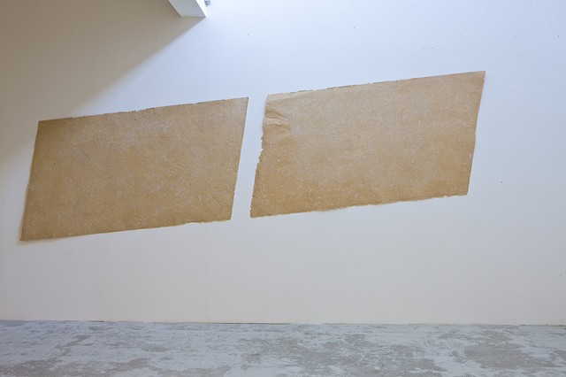 Beirut Art Center Square Meter
Paper pulp cast (brown envelopes and pink invoice slips)