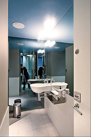 dental office, modern minimalist bathroom, by Doug Stiles Interior Design