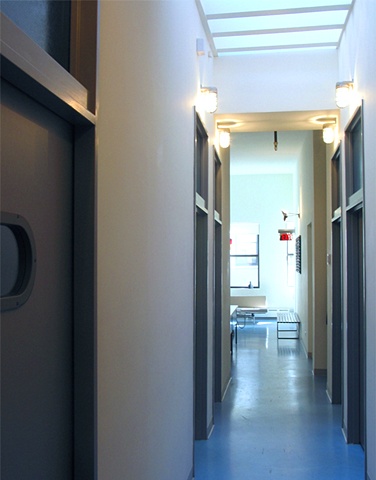 Flatiron Dental Office,  modern dental office, corridor skylite, skylight, by Doug Stiles Interior Design