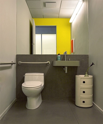 Tribeca Dental Office, modern dental office, modern bathroom by doug stiles interior design