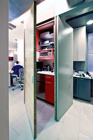custom modern efficiency kitchen by Doug Stiles Interior Design