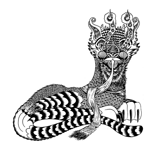 tiger, sphinx, cat, pattern