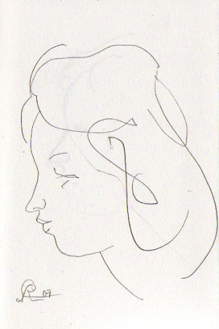 profile of a woman (2) -page from sketchbook