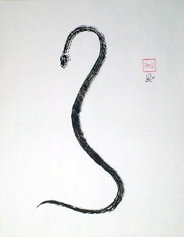 Drawing of a snake by Rodney Artiles 2015