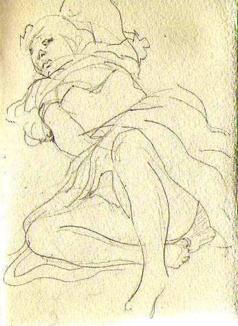 reclining figure-page from sketchbook