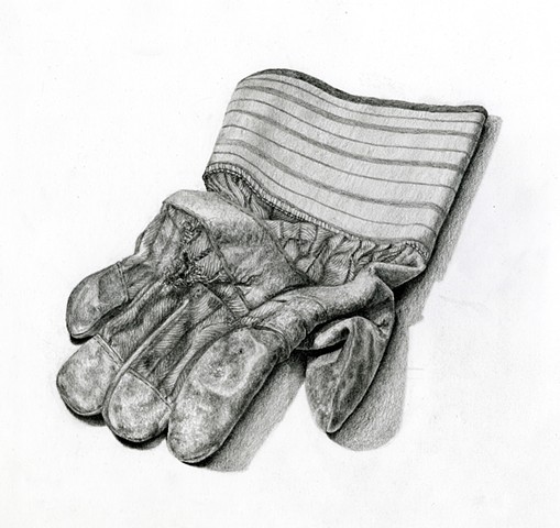 Drawing of my Father's work glove