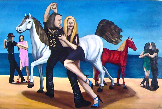 TANGO DANCE HORSES, FIGURES IN SPACE, SEASCAPES