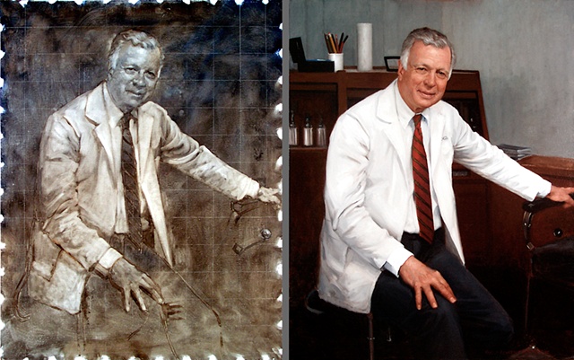 Richard M. Robb, MD  Underpainting and Finished Portrait
