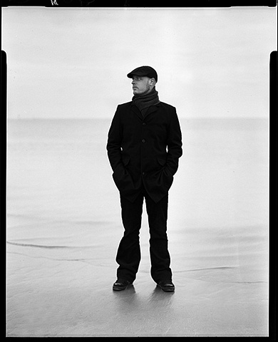 film portrait 4x5 sheet negative rodinal developing B&W ireland dublin portrait beach