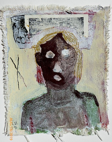 woman - mixed media on canvas