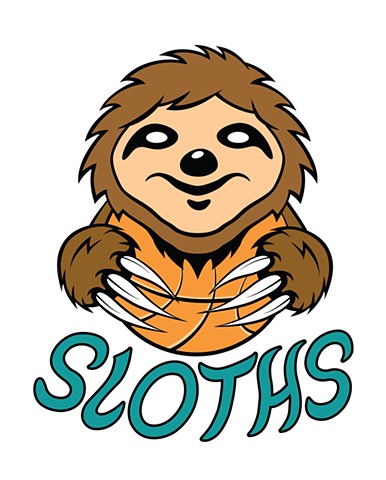 "Sloth Basketball Logo"