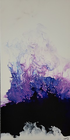 Purple Blue Smoke Rising