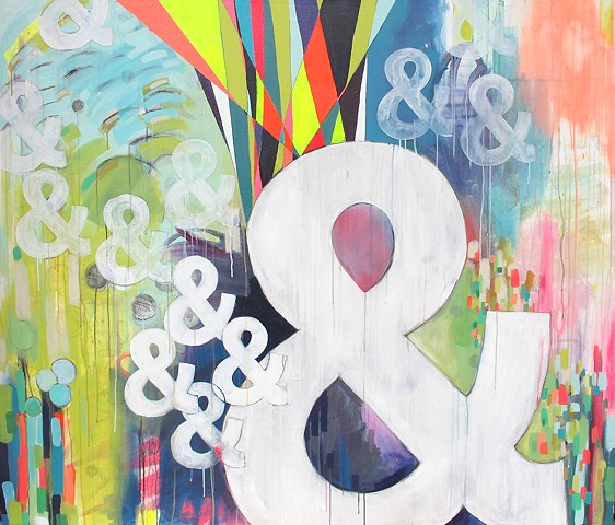 Ampersand, bright, contemporary, cool painting, fresh art, large scale