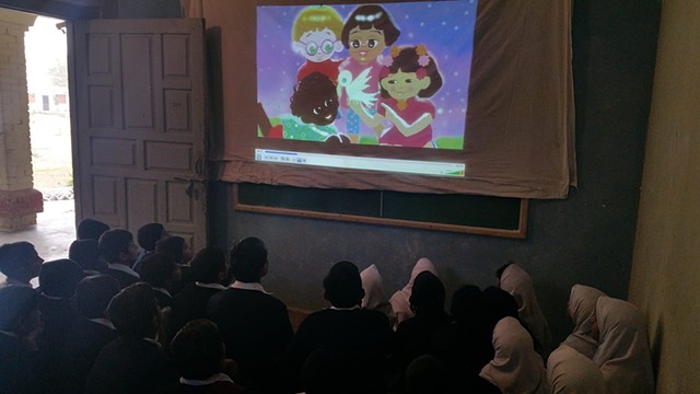 Screening of Amai the Bird of Light' in Fazilia Trust School, Taxila