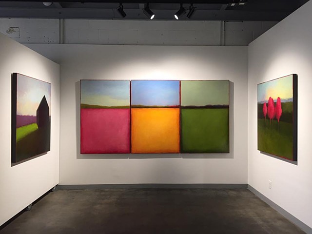 On display; Triptych - Color Field 197, Color Field 198, Color Field 199