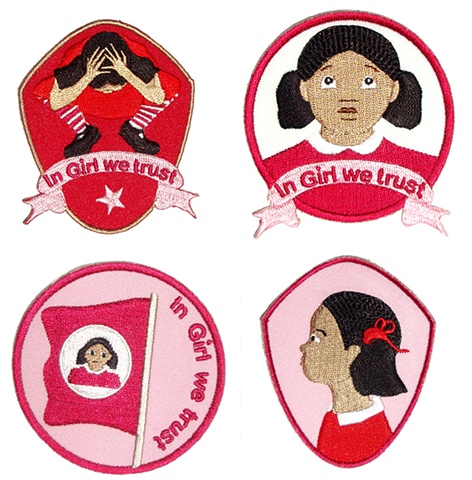 Set of all 4 Girl badges