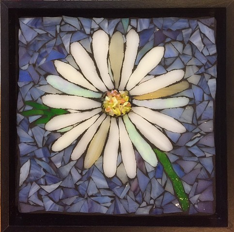 Stained Glass Mosaic, Floral, Daisy